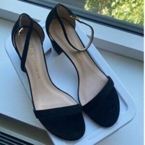 Stuart Weitzman Nudist Black Block Sandal - Size 10.5.